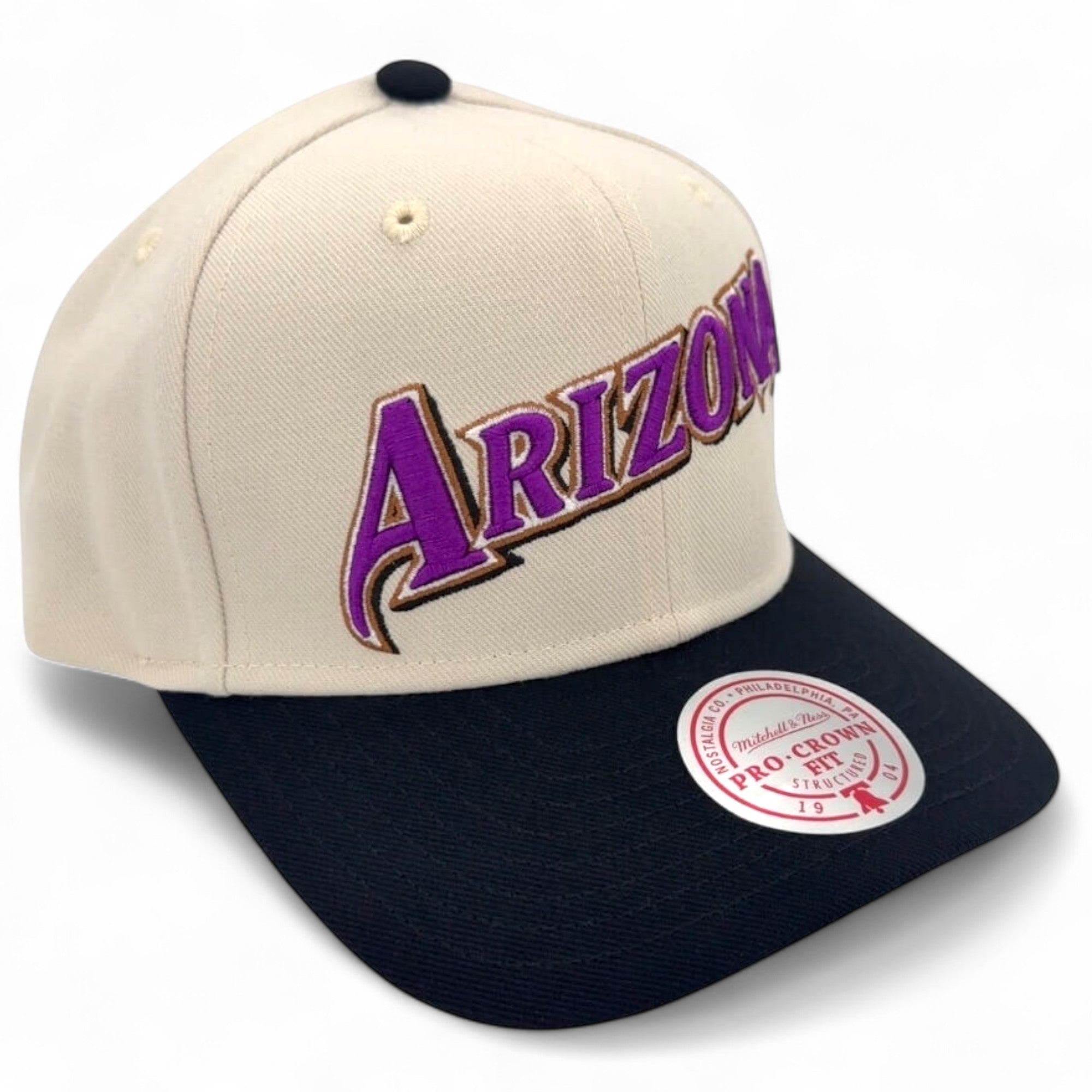 MENS MITCHELL & NESS MLB OFF WORD PRO SNAPBACK COOP DIAMONDBACKS