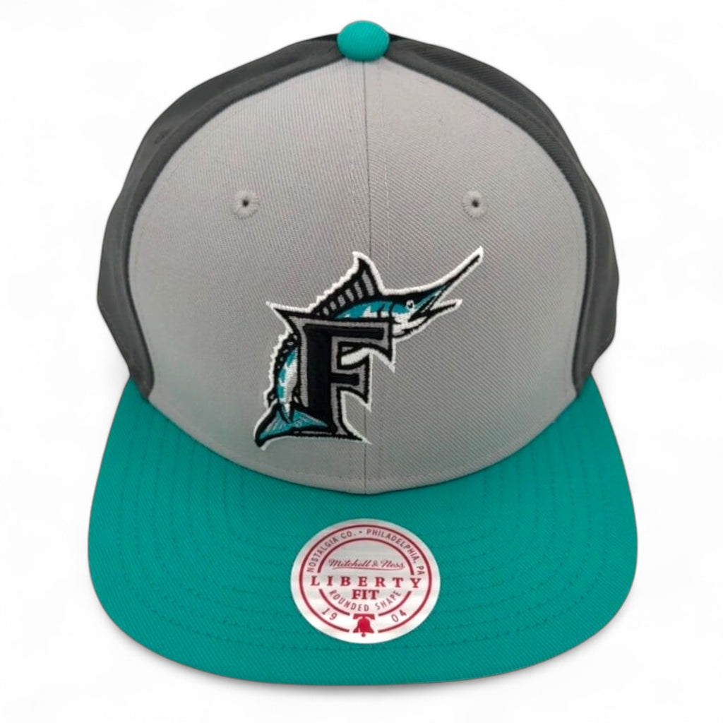 MENS MITCHELL & NESS MLB TRIPLE PLAY LIBERTY SNAPBACK COOP MARLINS