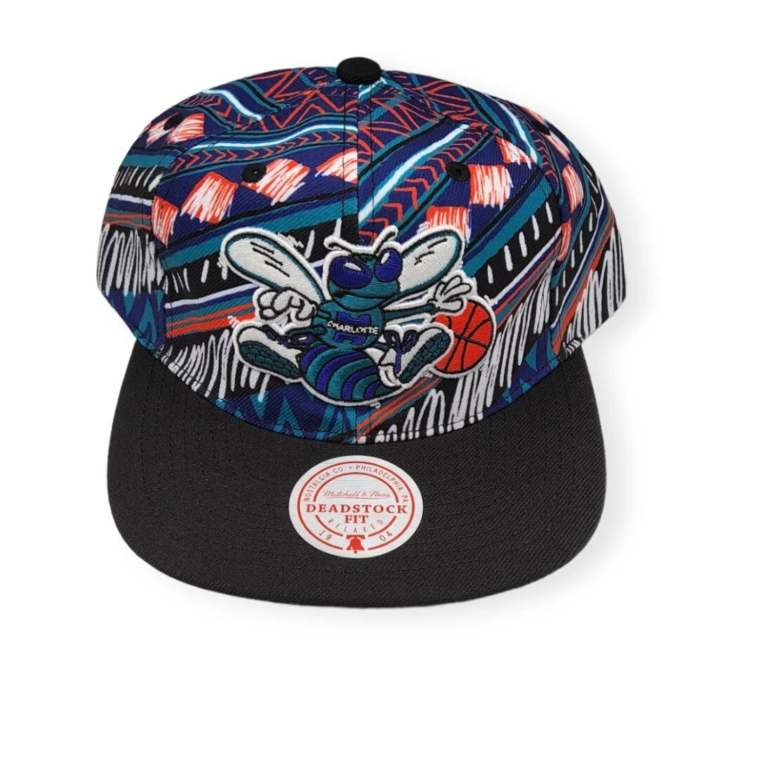 MENS MITCHELL & NESS NBA GAME DAY PATTERN DEADSTOCK HWC HORNETS