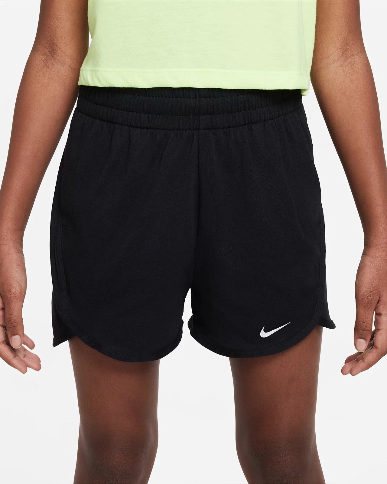 [DX4965-010] YOUTH GIRLS NIKE DRI-FIT BREEZY 5" HIGH-WAISTED TRAINING SHORTS