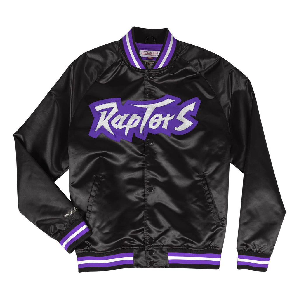 [STJKMG18013-TRABLCK1] MENS MITCHELL & NESS LIGHTWEIGHT SATIN JACKET RAPTORS