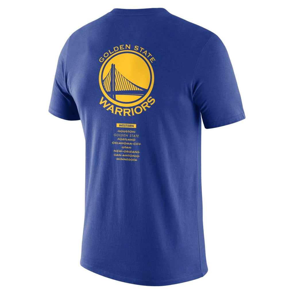 [561416-4EWESTERN] MENS NIKE NBA GS WARRIORS 2018 NBA FINALS BOUND CITY DNA COTTON PERFORMANCE T-SHIRT
