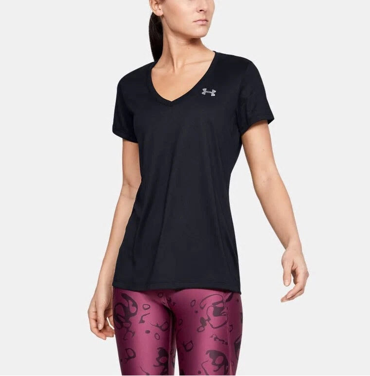 [1255839-002] WOMENS UNDER ARMOUR TECH V-NECK SHIRT