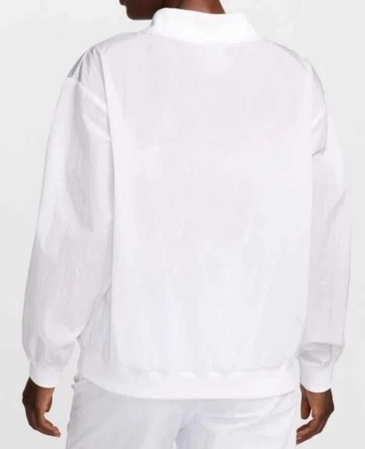 [FV7649-100] WOMENS NIKE SPORTSWEAR ESSENTIAL LOOSE UV WOVEN LS V-NECK