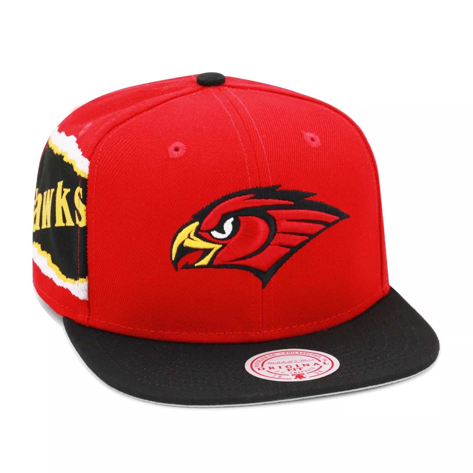 MENS MITCHELL & NESS NBA JUMBOTRON SNAPBACK HWC HAWKS - RED-BLACK