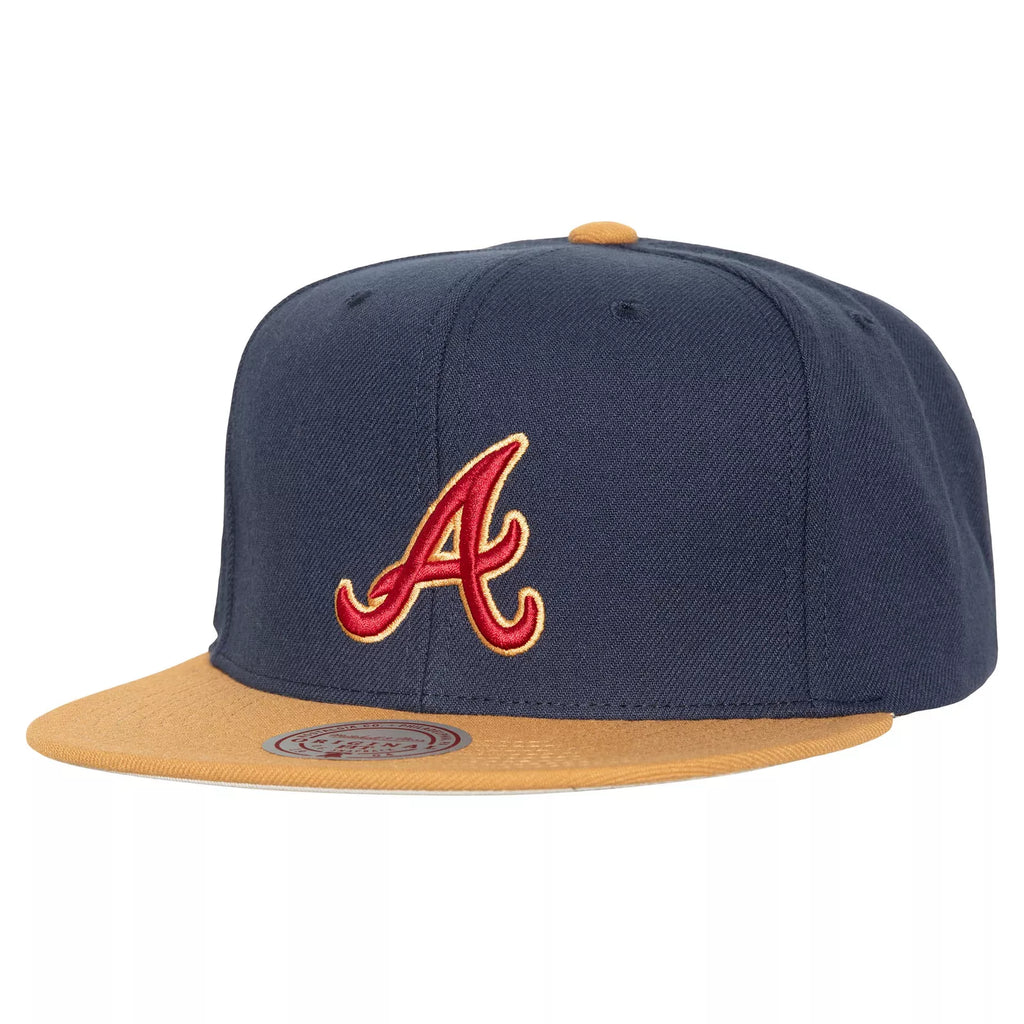 MENS MITCHELL & NESS MLB WORK IT SNAPBACK BRAVES - NAVY