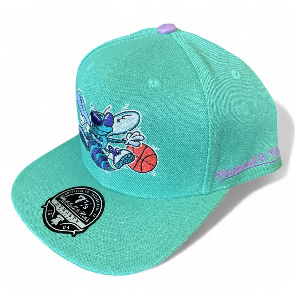MENS MITCHELL & NESS NBA HYPERTEAM FITTED HWC HORNETS - TEAL