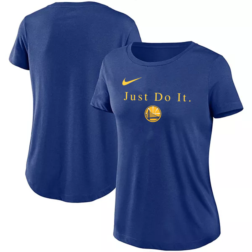 [AQ6037-495] Womens Nike NBA Golden State Warriors "Just Do It" Dri-Fit Tee