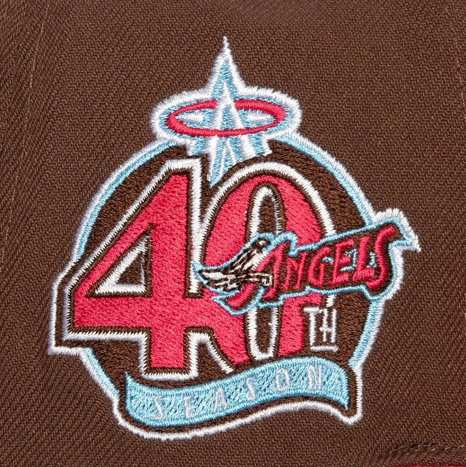 MENS MITCHELL & NESS MLB THE DAMN SNAPBACK COOP ANGELS - BROWN