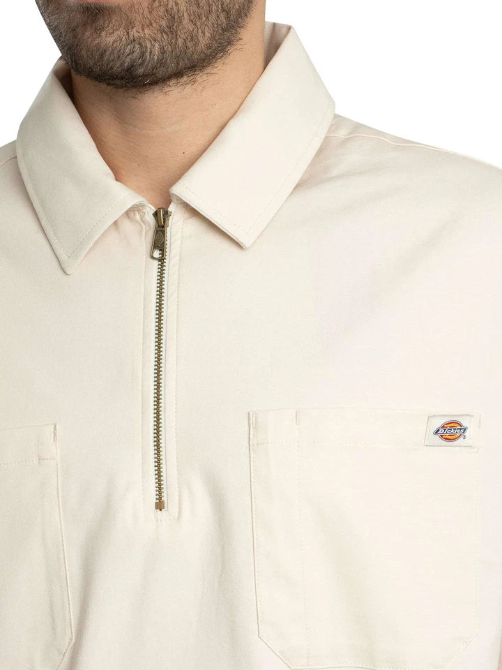 [0A4Z7T-CR] MENS DICKIES RANCH ZIP POLO SHIRT