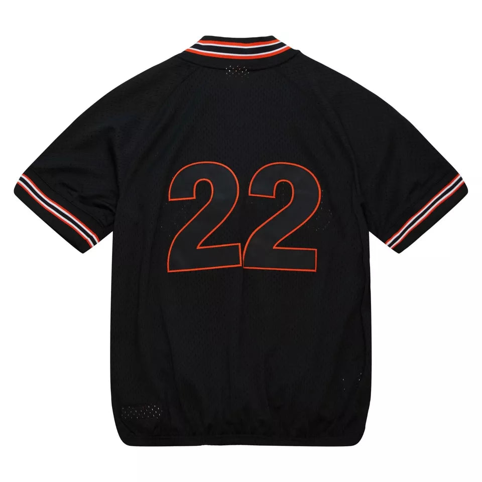 Mens Mitchell & Ness MLB AUTHENTIC BP JERSEY - 1/4 ZIP GIANTS 1991 WILL CLARK
