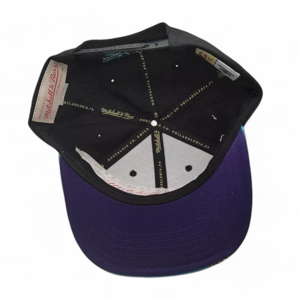 MENS MITCHELL & NESS NBA SWINGMAN POP SNAPBACK HWC HORNETS - BLACK