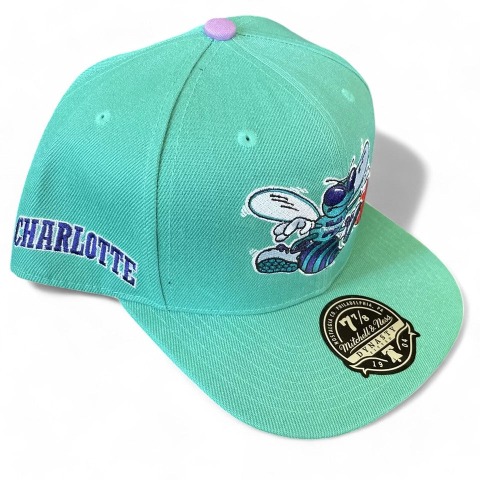MENS MITCHELL & NESS NBA HYPERTEAM FITTED HWC HORNETS - TEAL