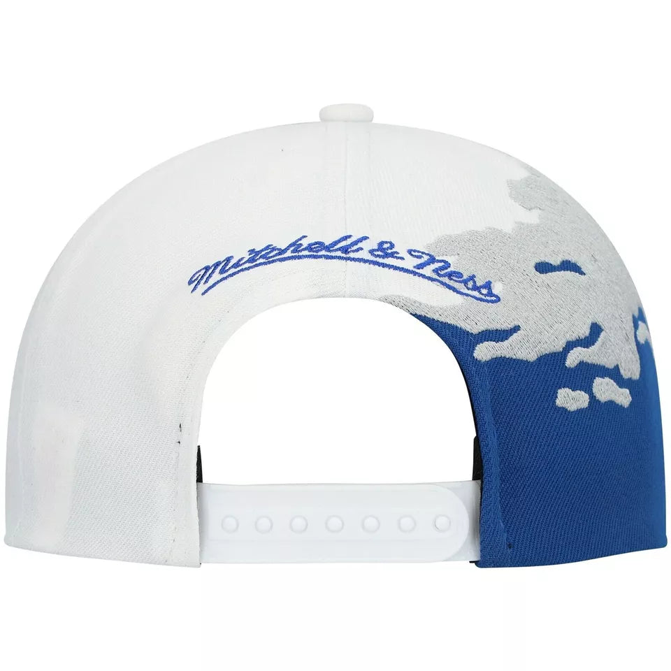 MENS MITCHELL & NESS NBA PAINTBRUSH SNAPBACK HWC MAGIC - WHITE-ROYAL