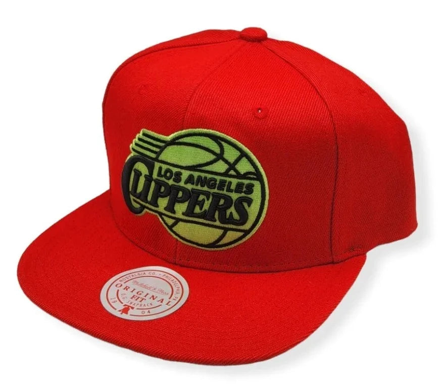 Mens MITCHELL & NESS NBA REVERSE CANDY APPLE SNAPBACK HWC CLIPPERS