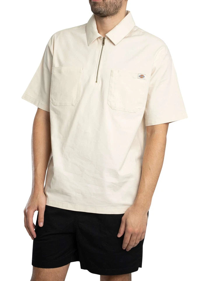 [0A4Z7T-CR] MENS DICKIES RANCH ZIP POLO SHIRT