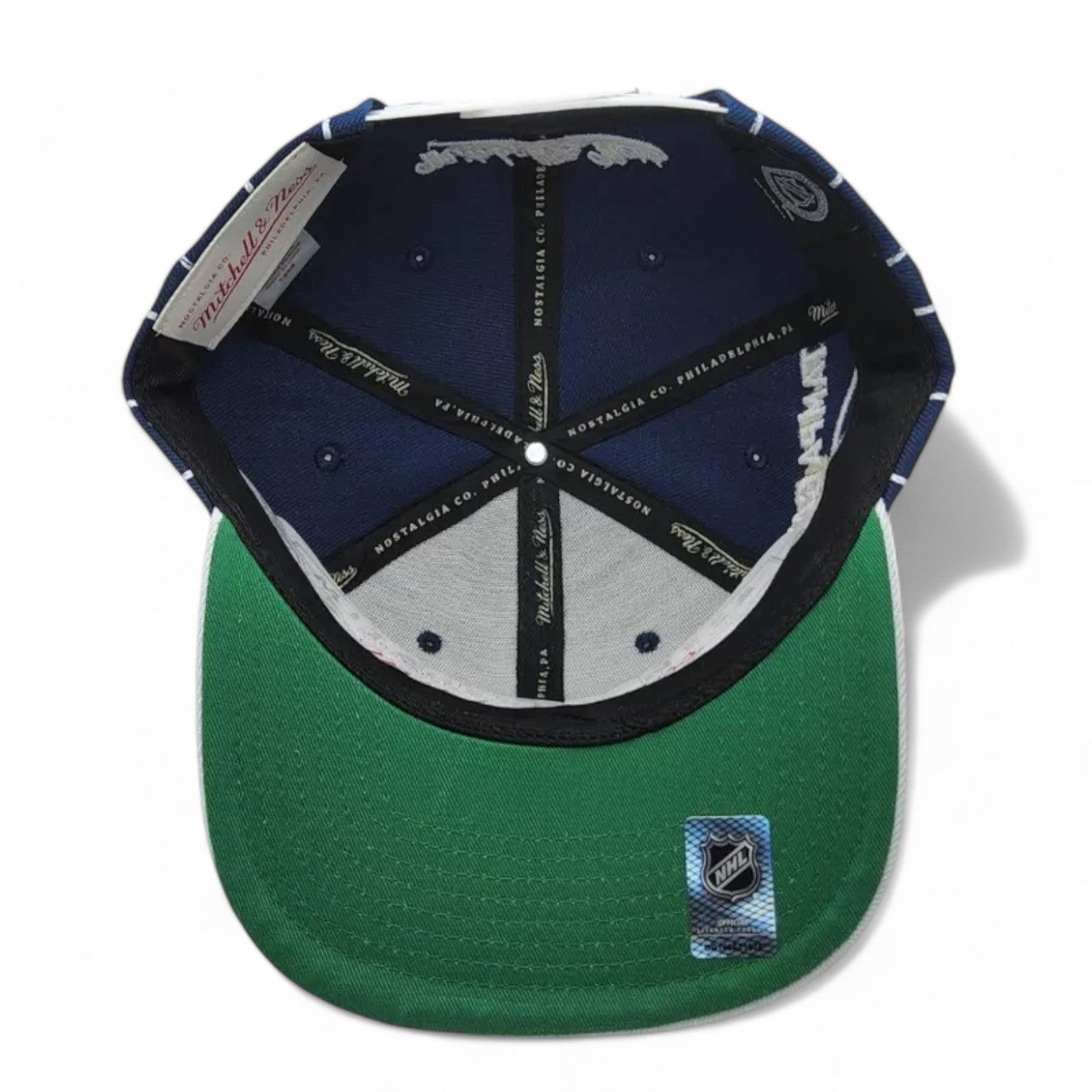 MENS MITCHELL & NESS NHL TEAM PIN SNAPBACK LIGHTNING - NAVY-WHITE