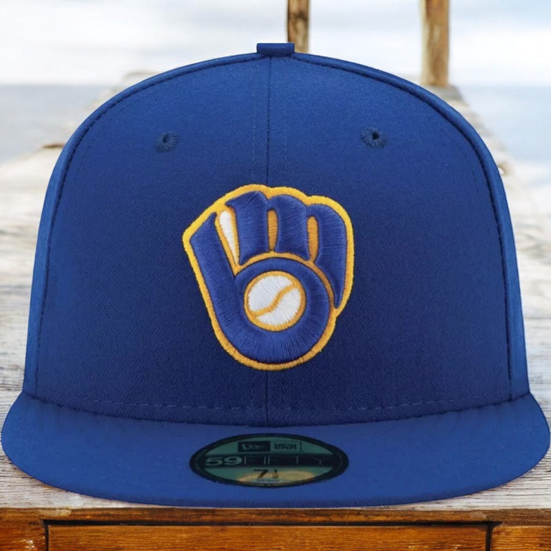 [70361064] Mens New Era MLB Authentic On-Field 59Fifty Fitted Cap Milwaukee Brewers 2017