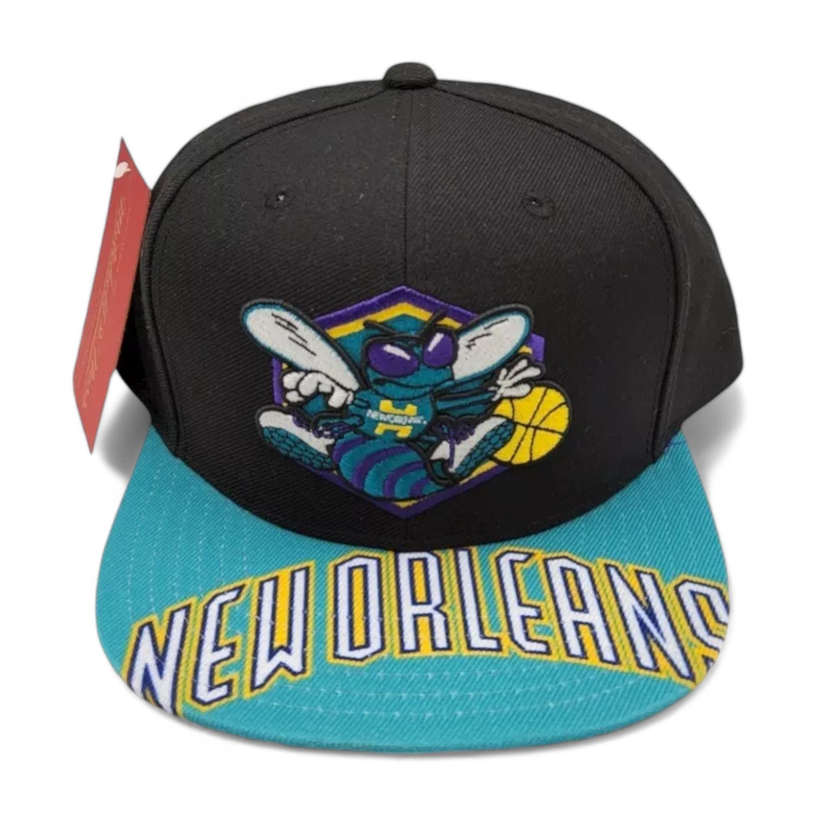 MENS MITCHELL & NESS NBA SWINGMAN POP SNAPBACK HWC HORNETS - BLACK