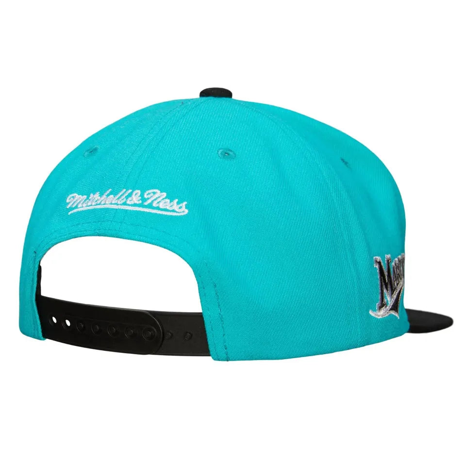 MENS MITCHELL & NESS MLB EVERGREEN SNAPBACK COOP MARLINS - TEAL