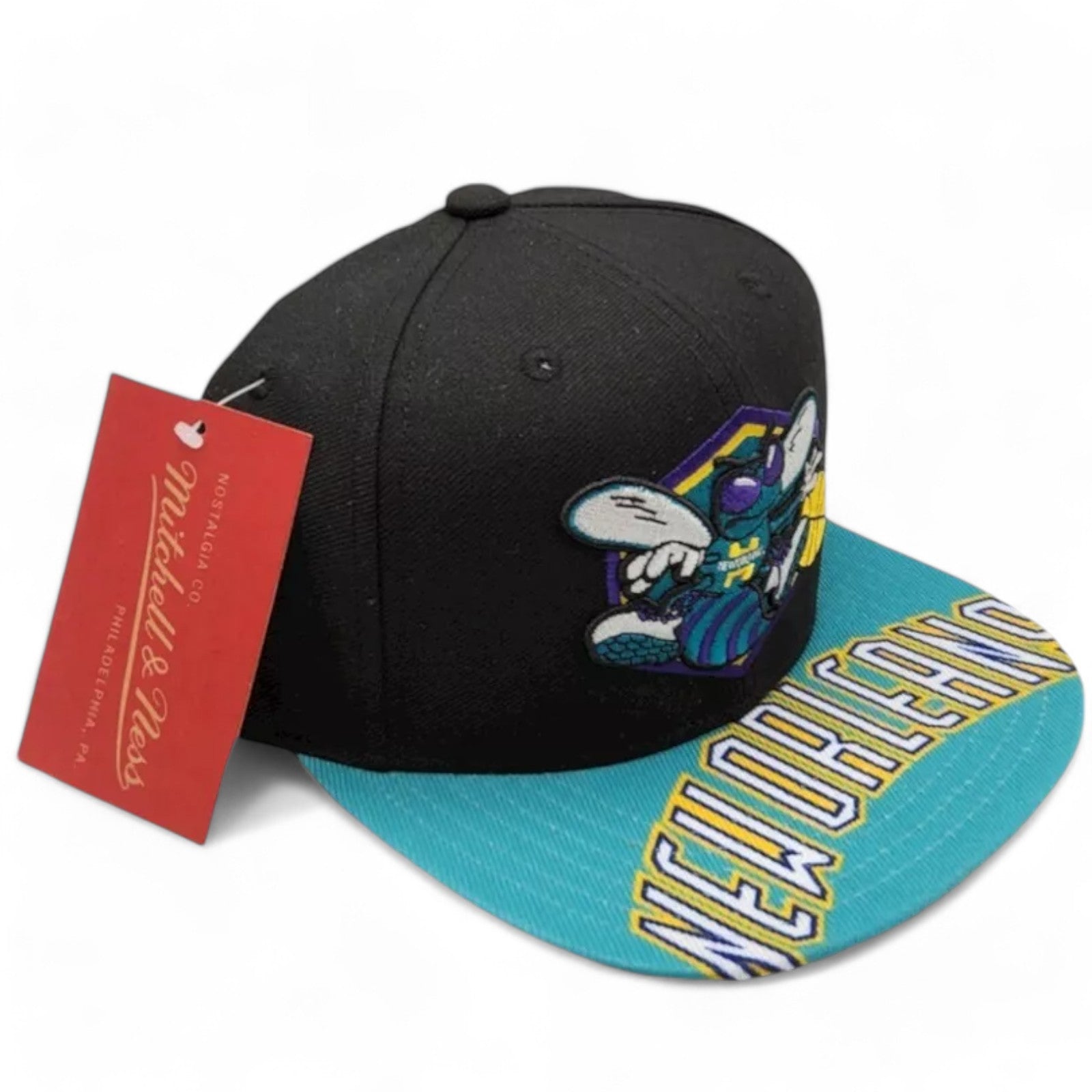 MENS MITCHELL & NESS NBA SWINGMAN POP SNAPBACK HWC HORNETS - BLACK