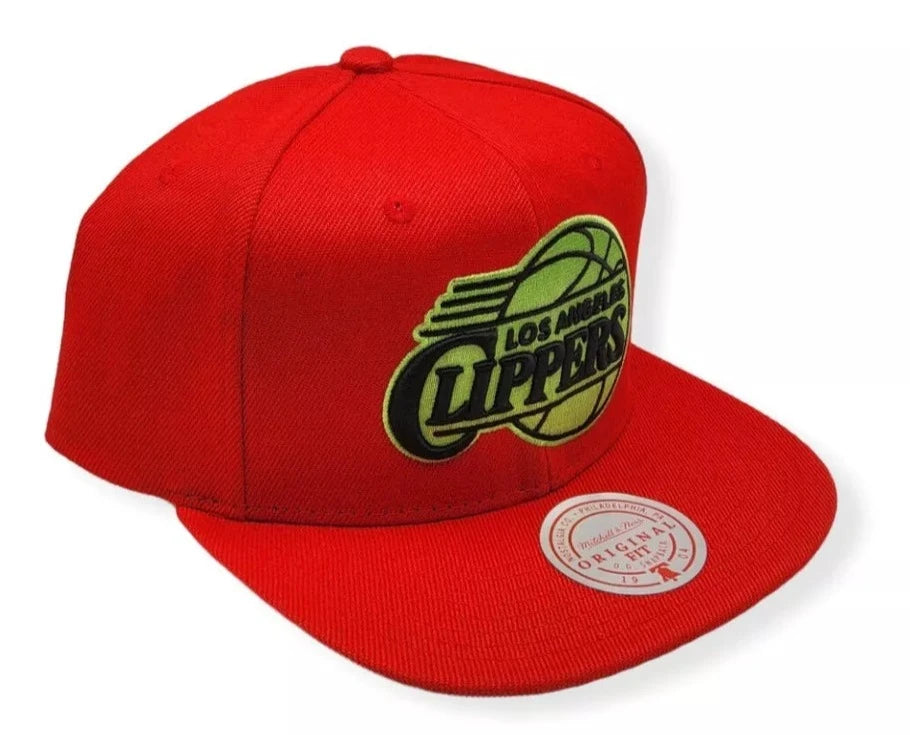 Mens MITCHELL & NESS NBA REVERSE CANDY APPLE SNAPBACK HWC CLIPPERS
