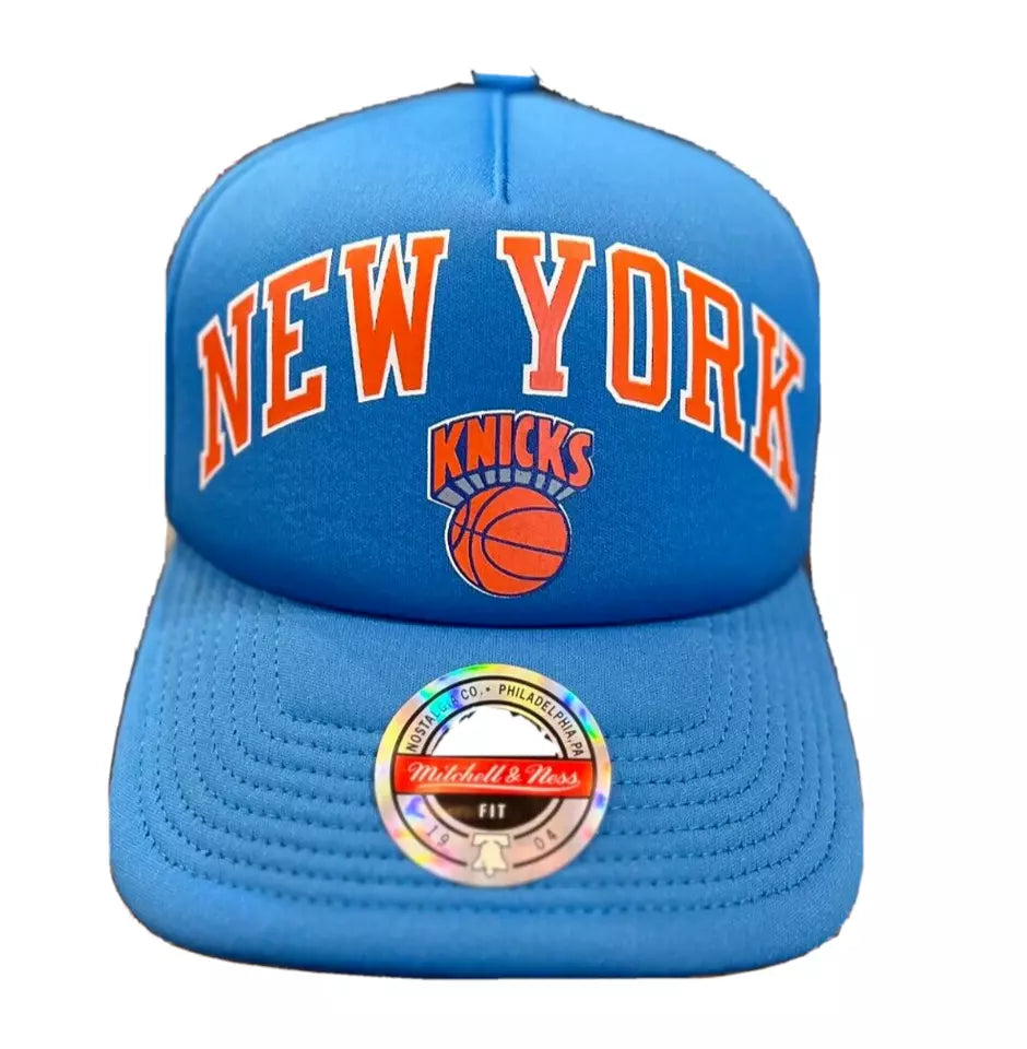 MENS MITCHELL & NESS NBA JERSEY HOOK TRUCKER HWC KNICKS - BLUE
