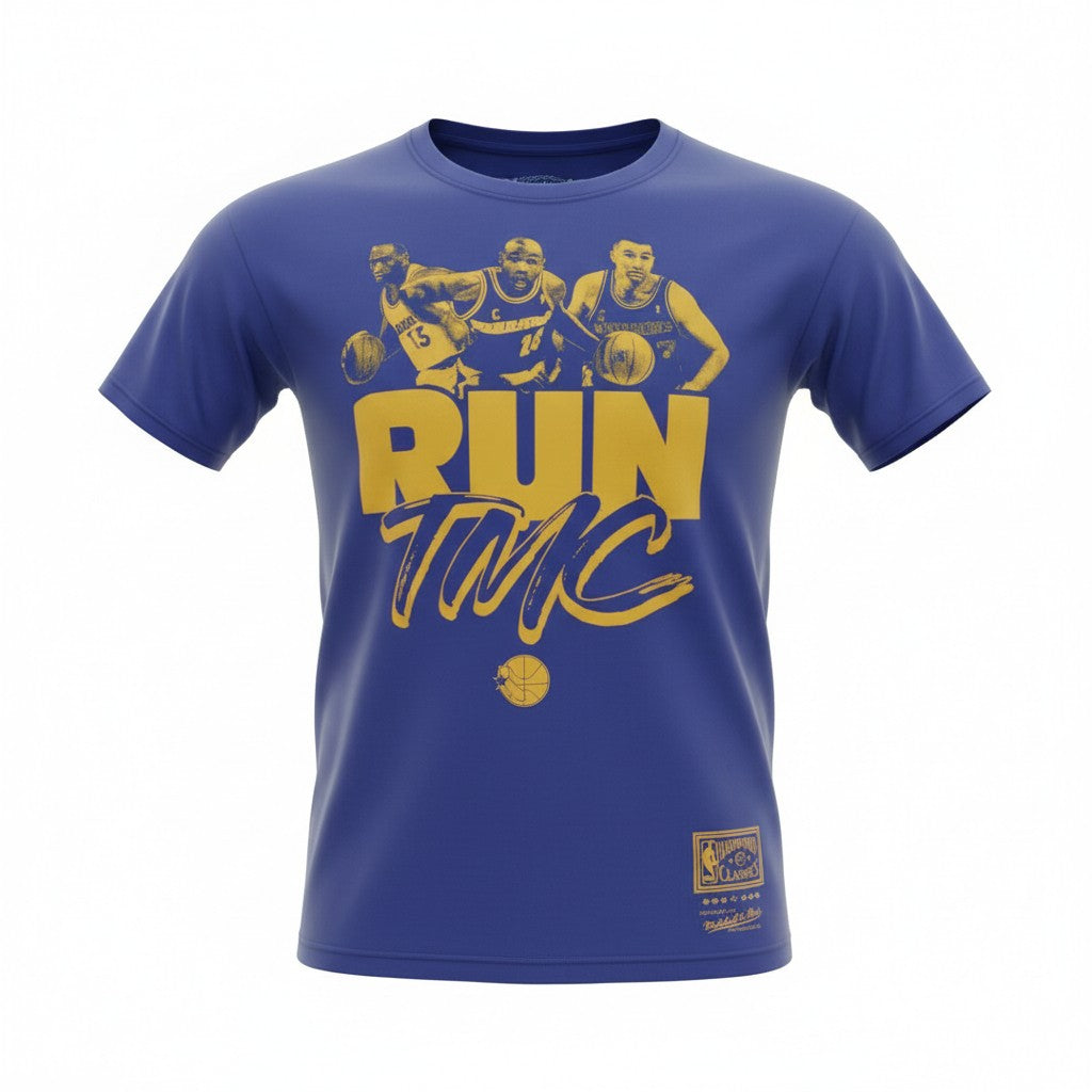 Mens Mitchell & Ness NBA Golden State Warriors Hardwood Classis Run TMC T-shirt