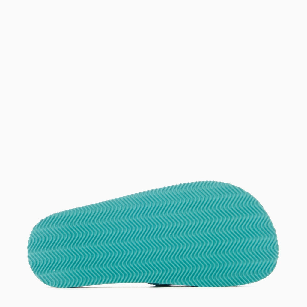 [GY2554] Mens Adidas ADIMULE LEA SLIDES 'AQUA'