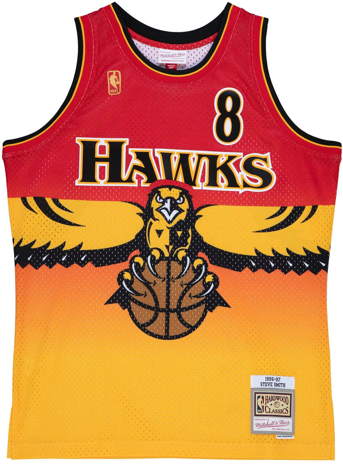 Mens Mitchell & Ness NBA Atlanta Hawks FADEAWAY SWINGMAN JERSEY