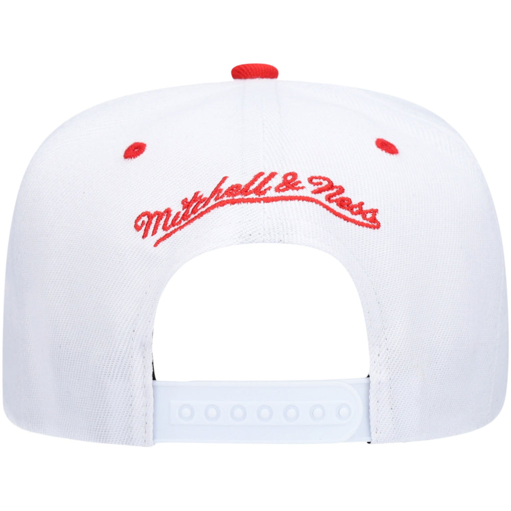 MENS MITCHELL & NESS NBA THREE COLLECTION SNAPBACK WARRIORS - WHITE-SILVER