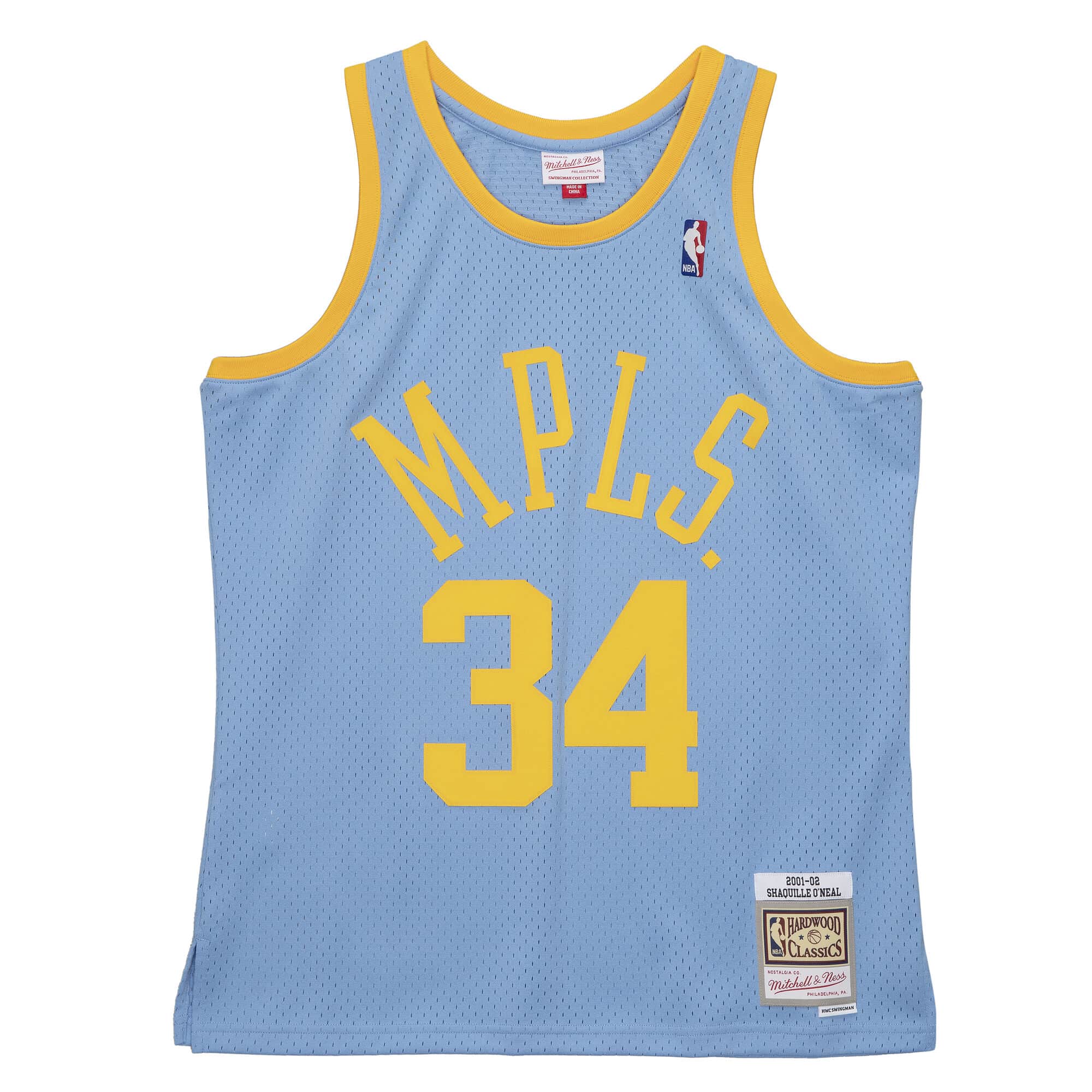 MENS MITCHELL & NESS AUTHENTIC JERSEY LAKERS 2001 SHAQ
