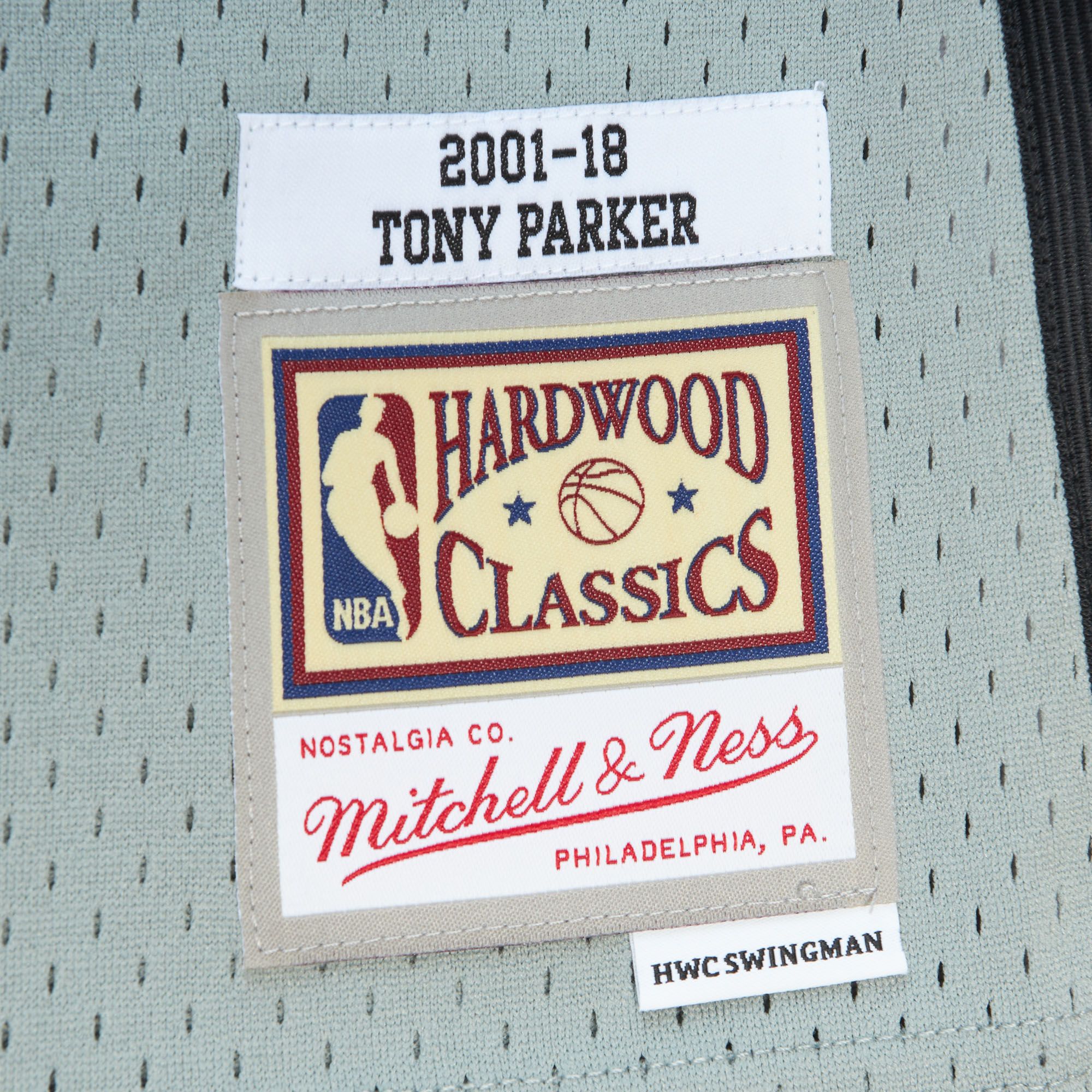 Mens Mitchell & Ness NBA HOF SWINGMAN JERSEY SPURS TONY PARKER