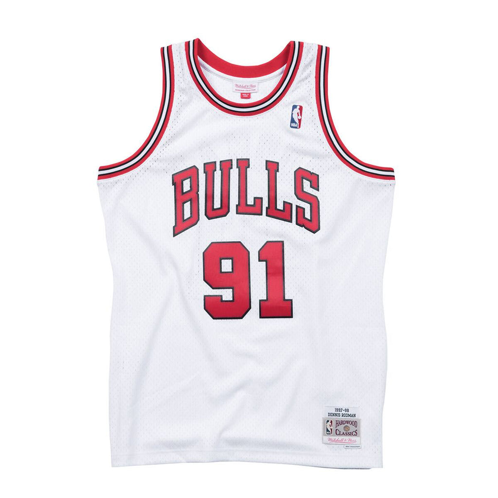 MENS MITCHELL & NESS NBA SWINGMAN JERSEY BULLS 97-98 DENNIS RODMAN
