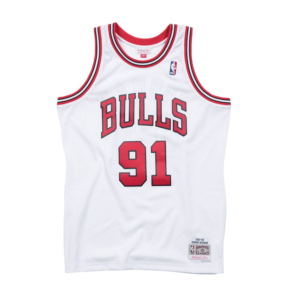 MENS MITCHELL & NESS NBA SWINGMAN JERSEY BULLS 97-98 DENNIS RODMAN