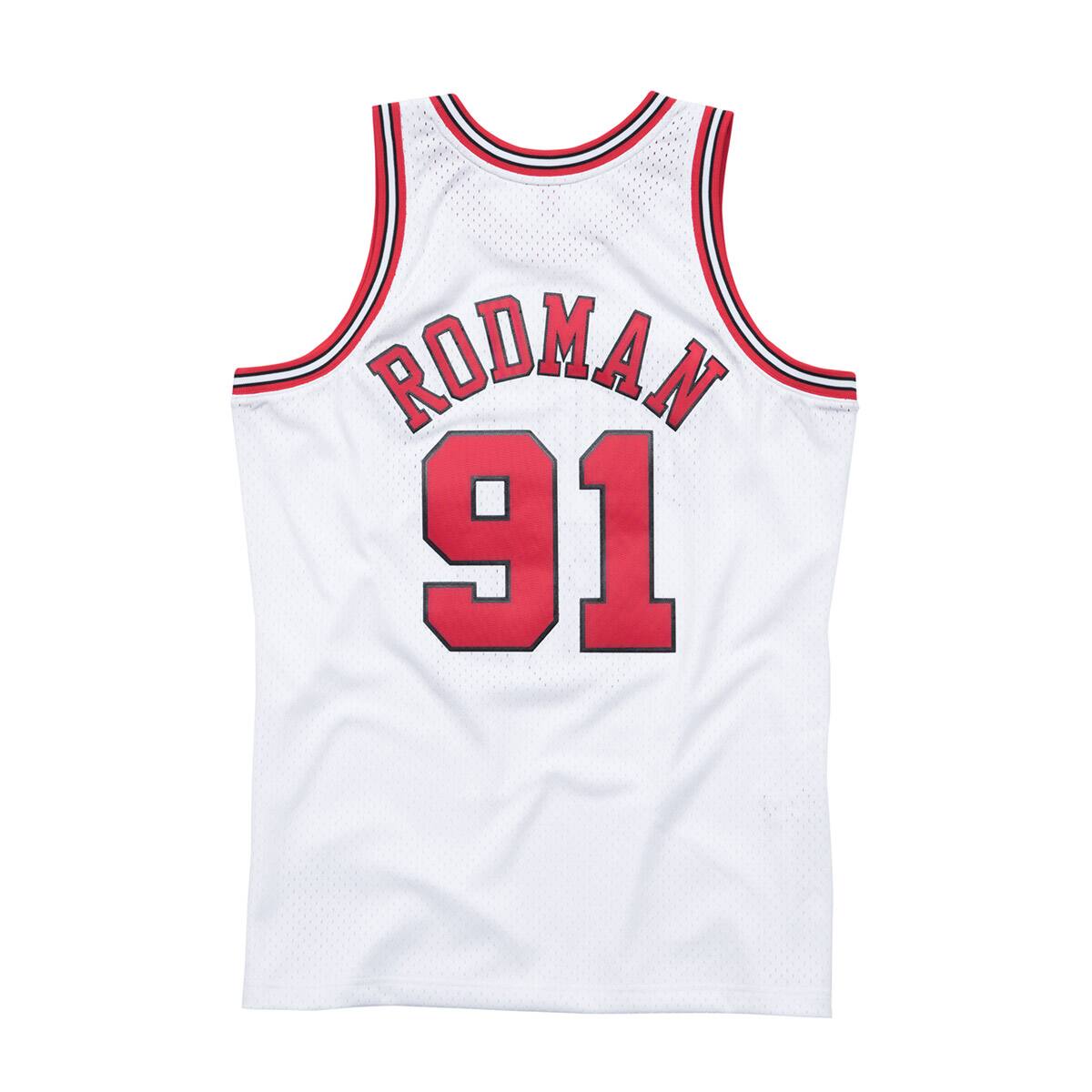 MENS MITCHELL & NESS NBA SWINGMAN JERSEY BULLS 97-98 DENNIS RODMAN