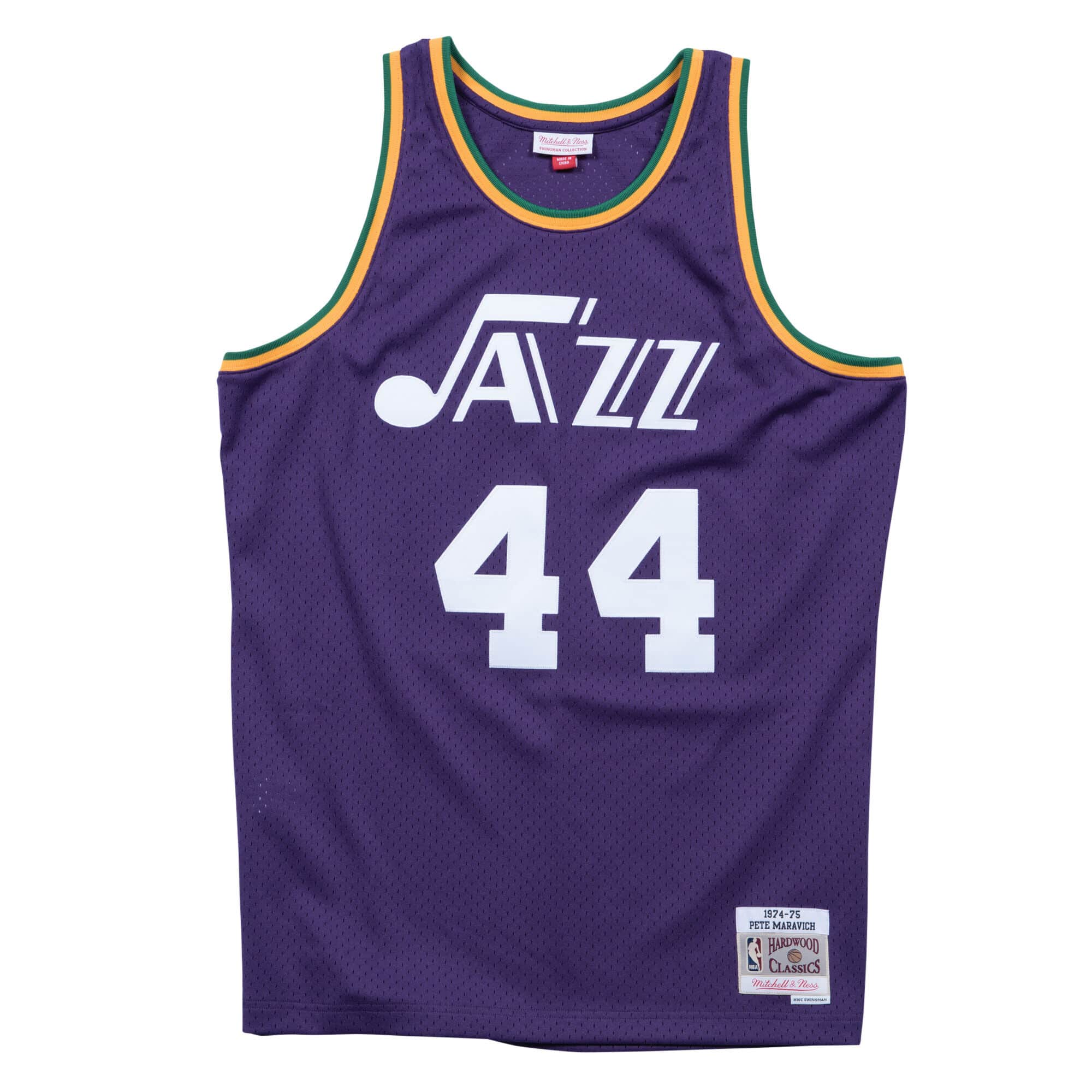 Mens Mitchell & Ness NBA SWINGMAN ROAD JERSEY JAZZ 1974 PETE MARAVICH