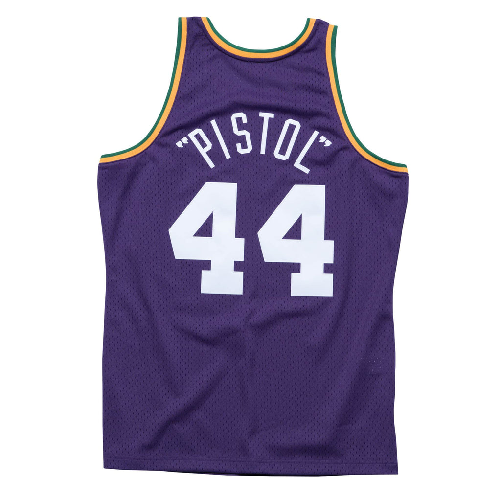 Mens Mitchell & Ness NBA SWINGMAN ROAD JERSEY JAZZ 1974 PETE MARAVICH