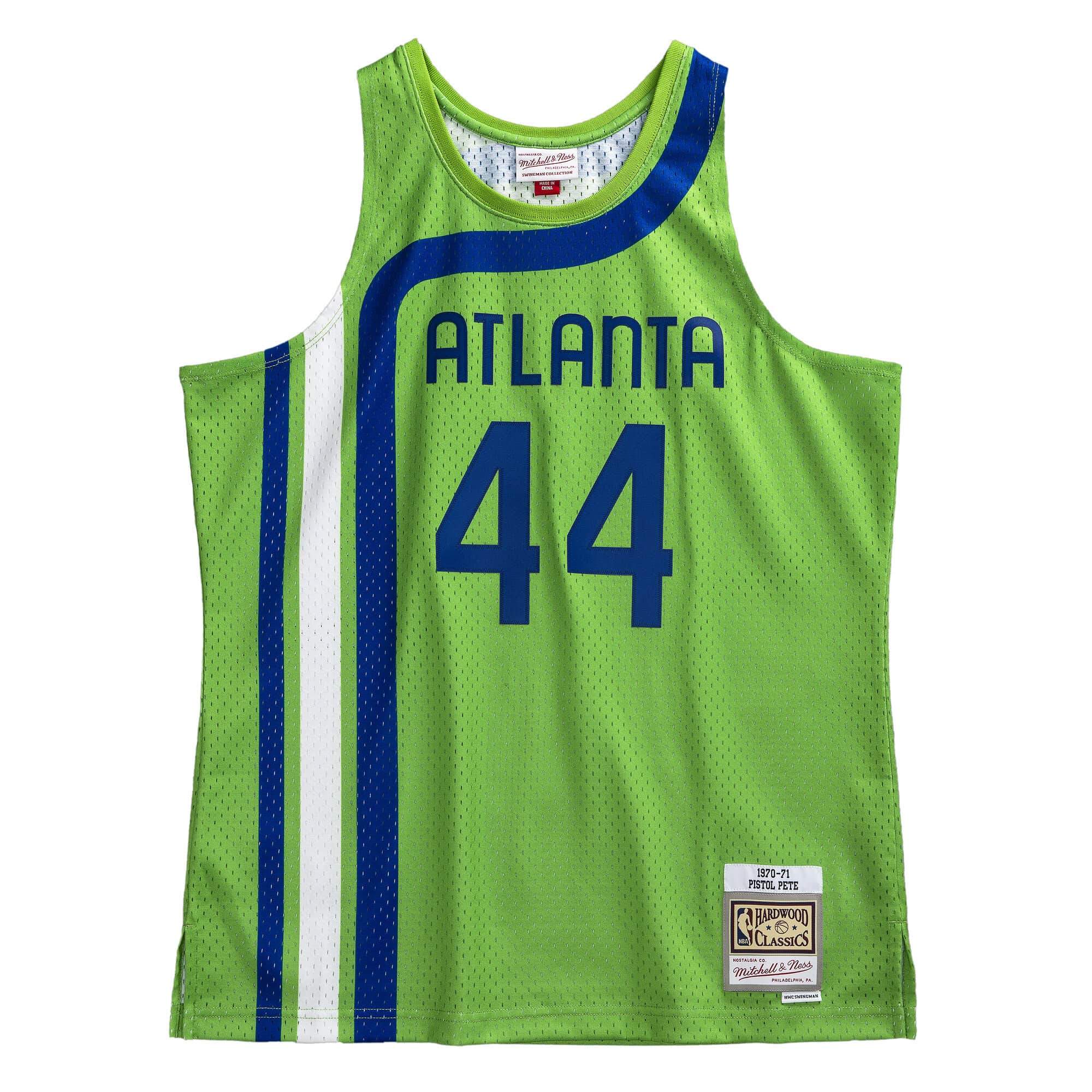 Mens Mitchell & Ness NBA SWINGMAN JERSEY HAWKS 1970 PETE MARAVICH