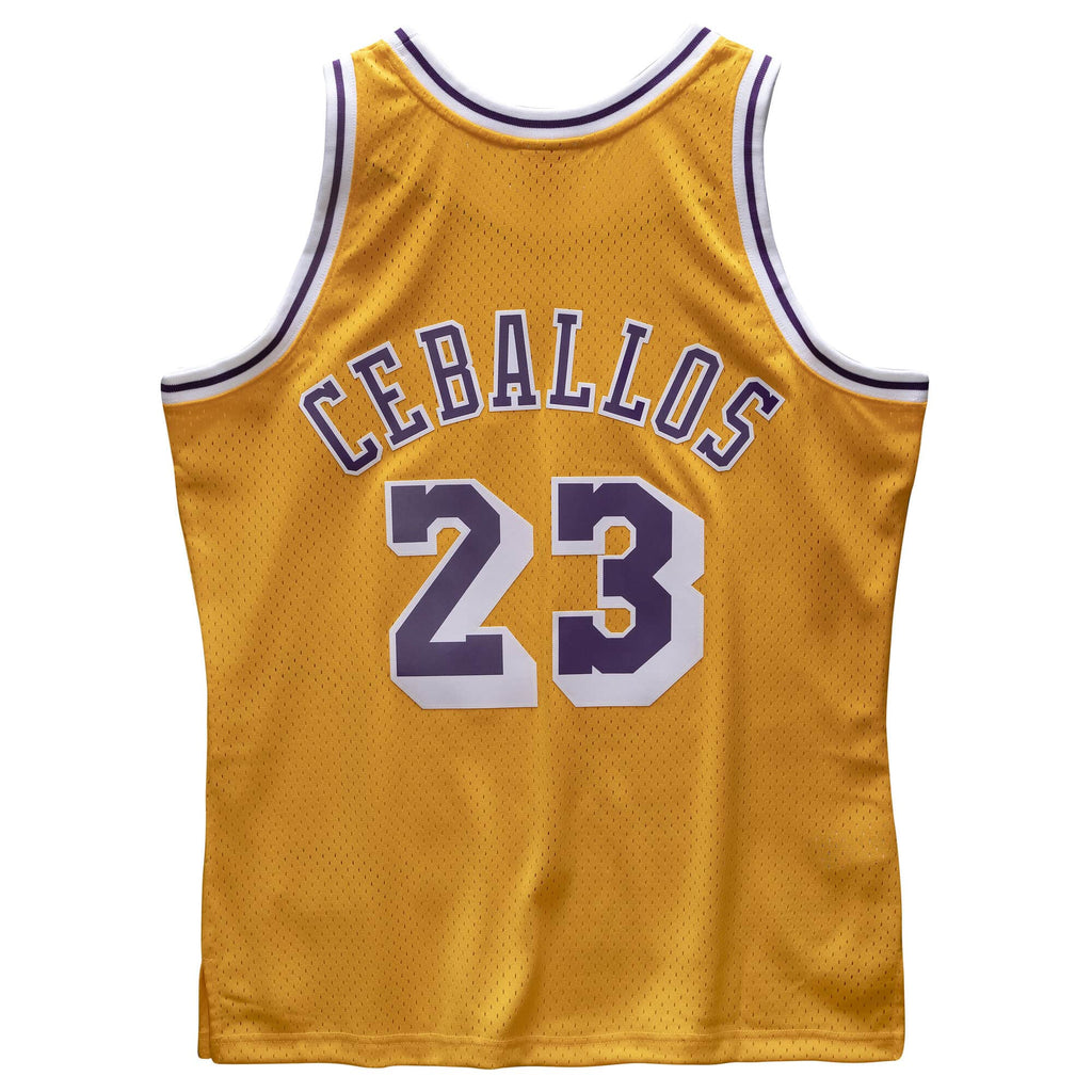 Mens Mitchell & Ness NBA SWINGMAN JERSEY LAKERS 1994 CEDRIC CEBALLOS