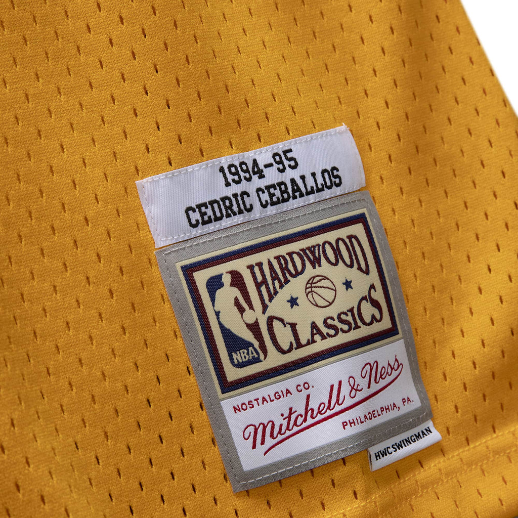Mens Mitchell & Ness NBA SWINGMAN JERSEY LAKERS 1994 CEDRIC CEBALLOS
