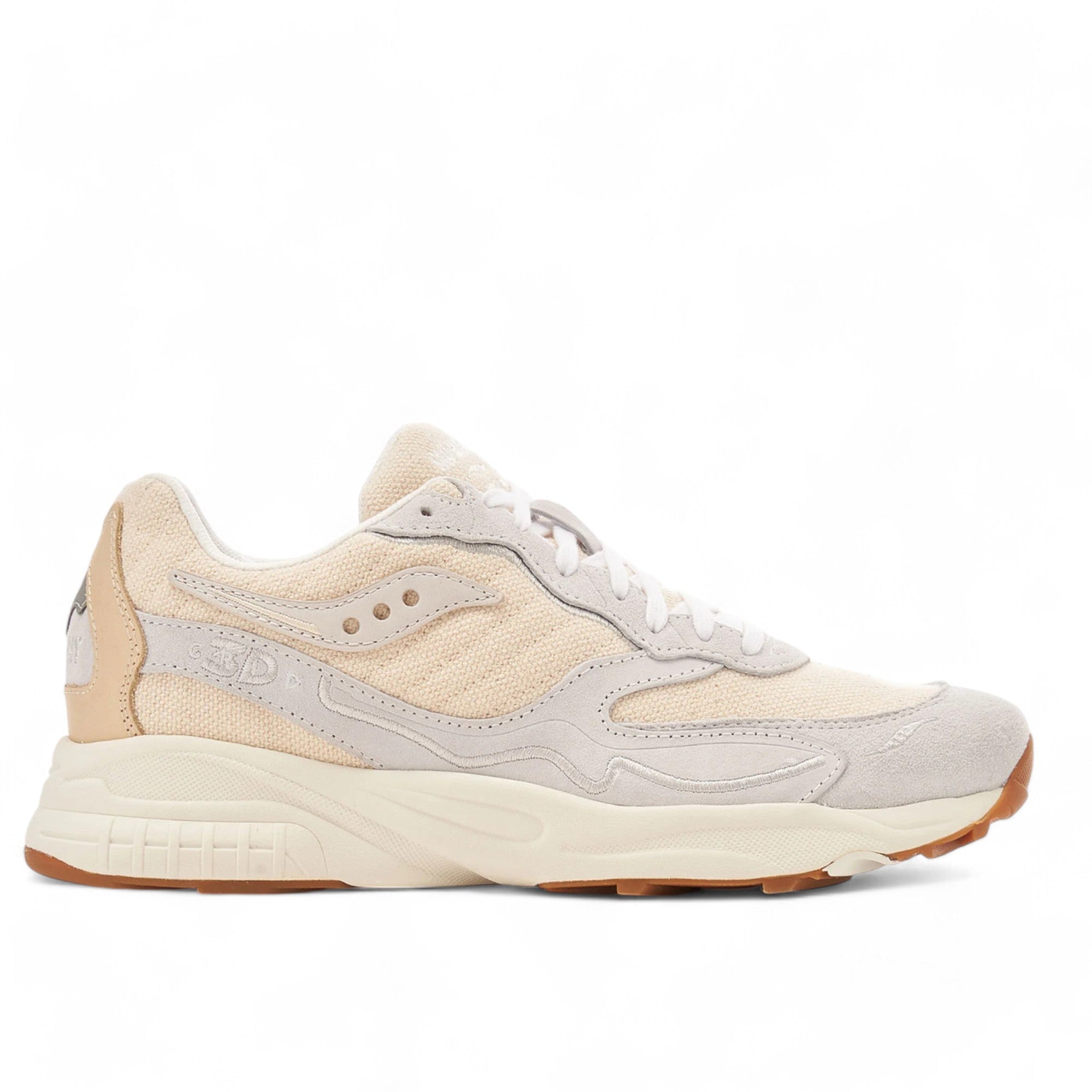 [S70708-1] Mens Saucony 3D GRID HURRICANE 'BLANK CANVAS UNDYED'