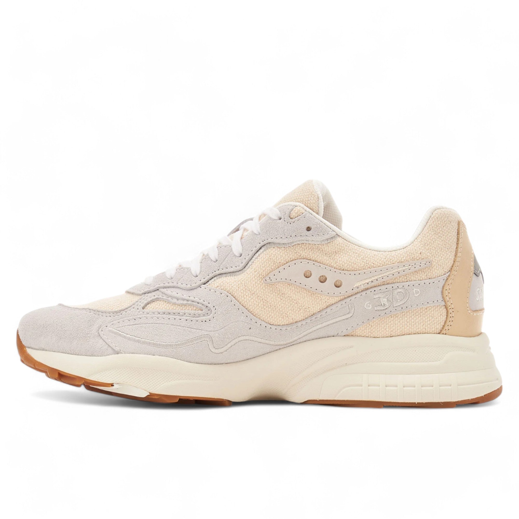 [S70708-1] Mens Saucony 3D GRID HURRICANE 'BLANK CANVAS UNDYED'