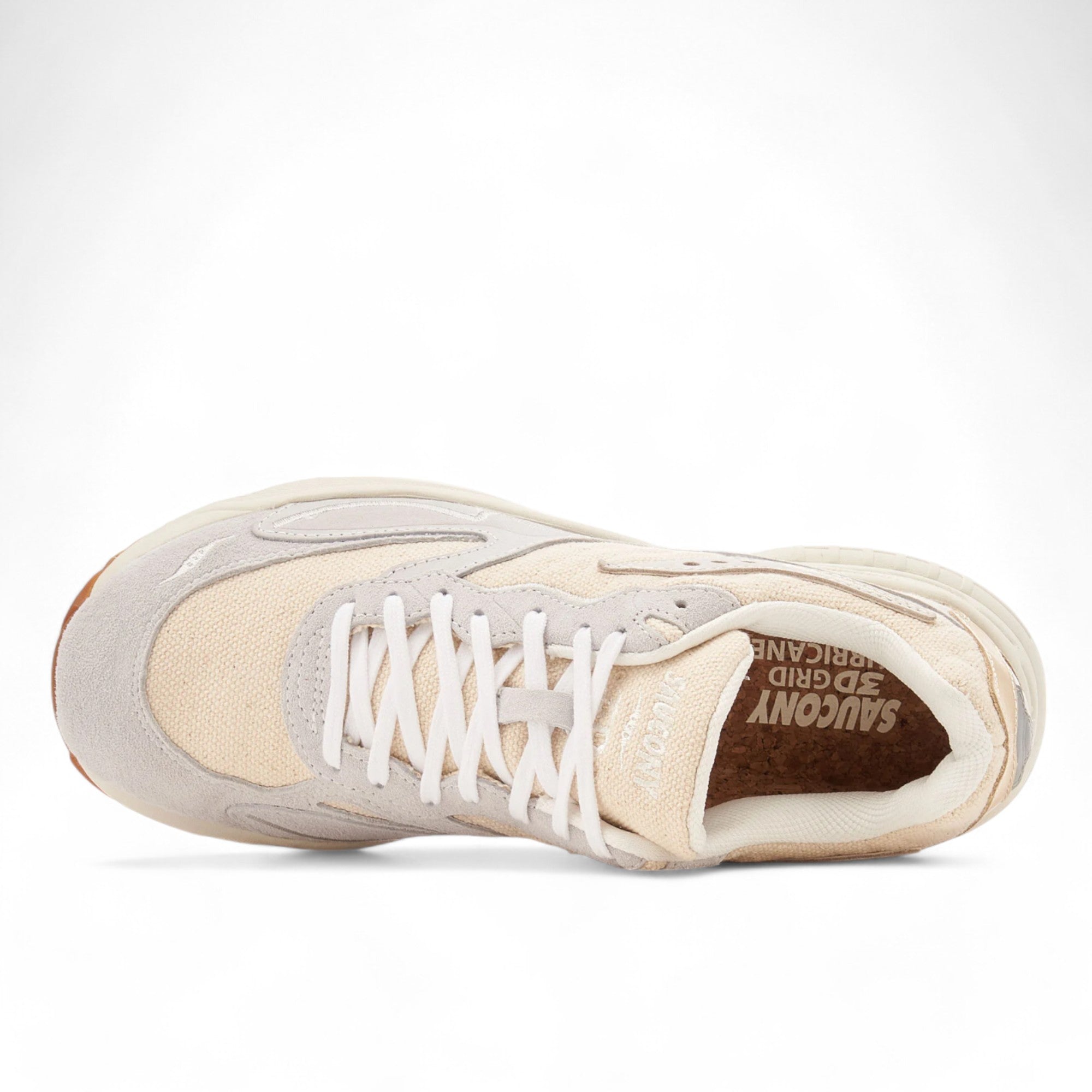 [S70708-1] Mens Saucony 3D GRID HURRICANE 'BLANK CANVAS UNDYED'