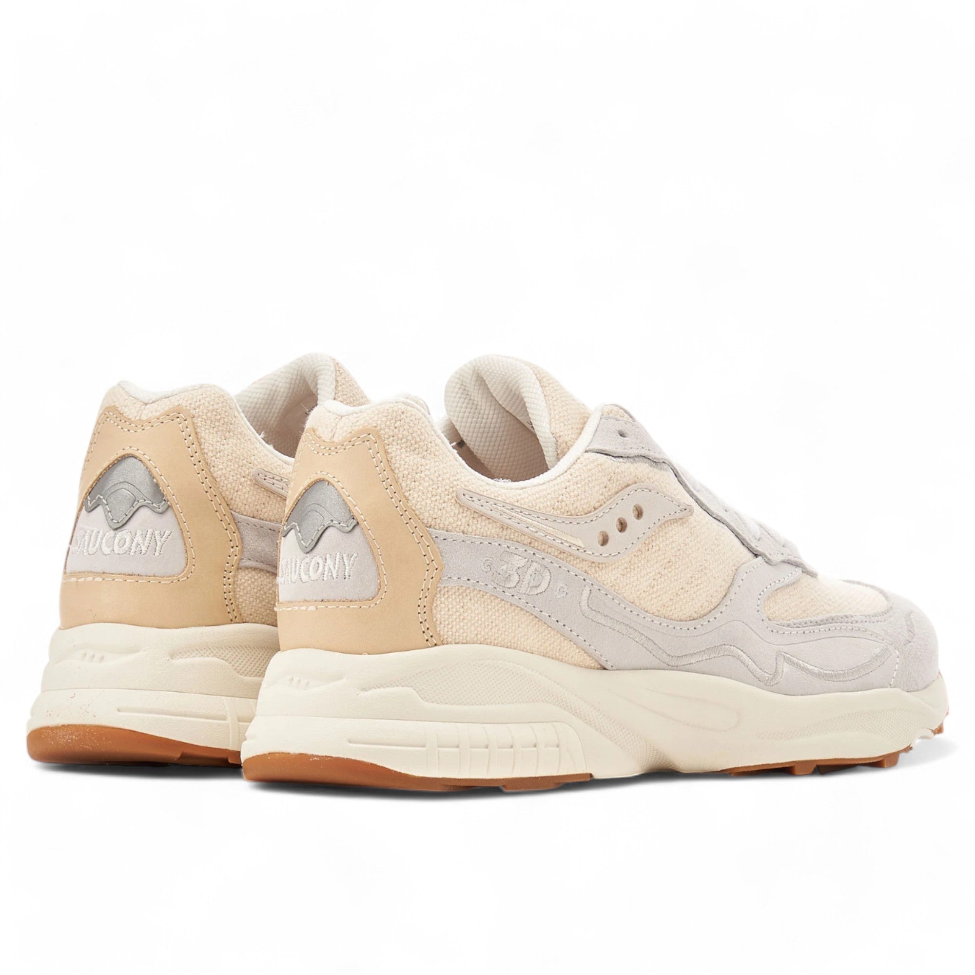 [S70708-1] Mens Saucony 3D GRID HURRICANE 'BLANK CANVAS UNDYED'