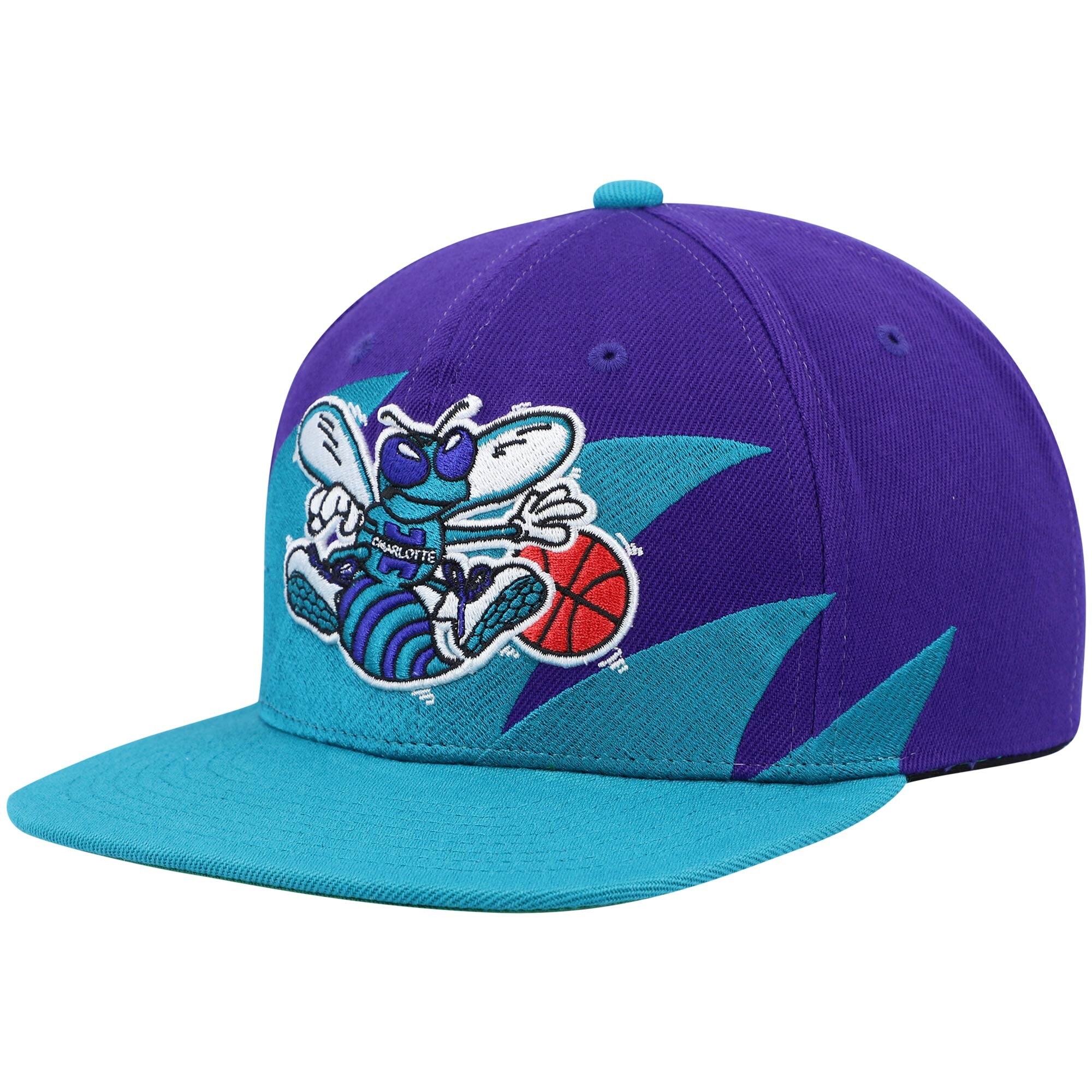 [HHSS2978-CHOYYPPPPRTL] MENS NBA CHARLOTTE HORNETS SHARKTOOTH SNAPBACK