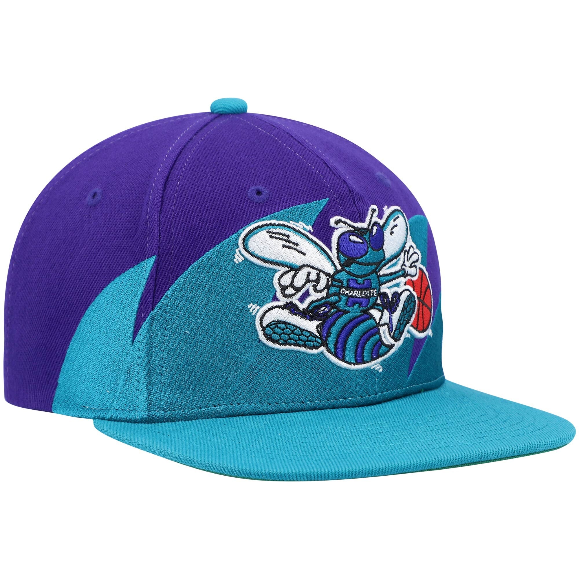 [HHSS2978-CHOYYPPPPRTL] MENS NBA CHARLOTTE HORNETS SHARKTOOTH SNAPBACK