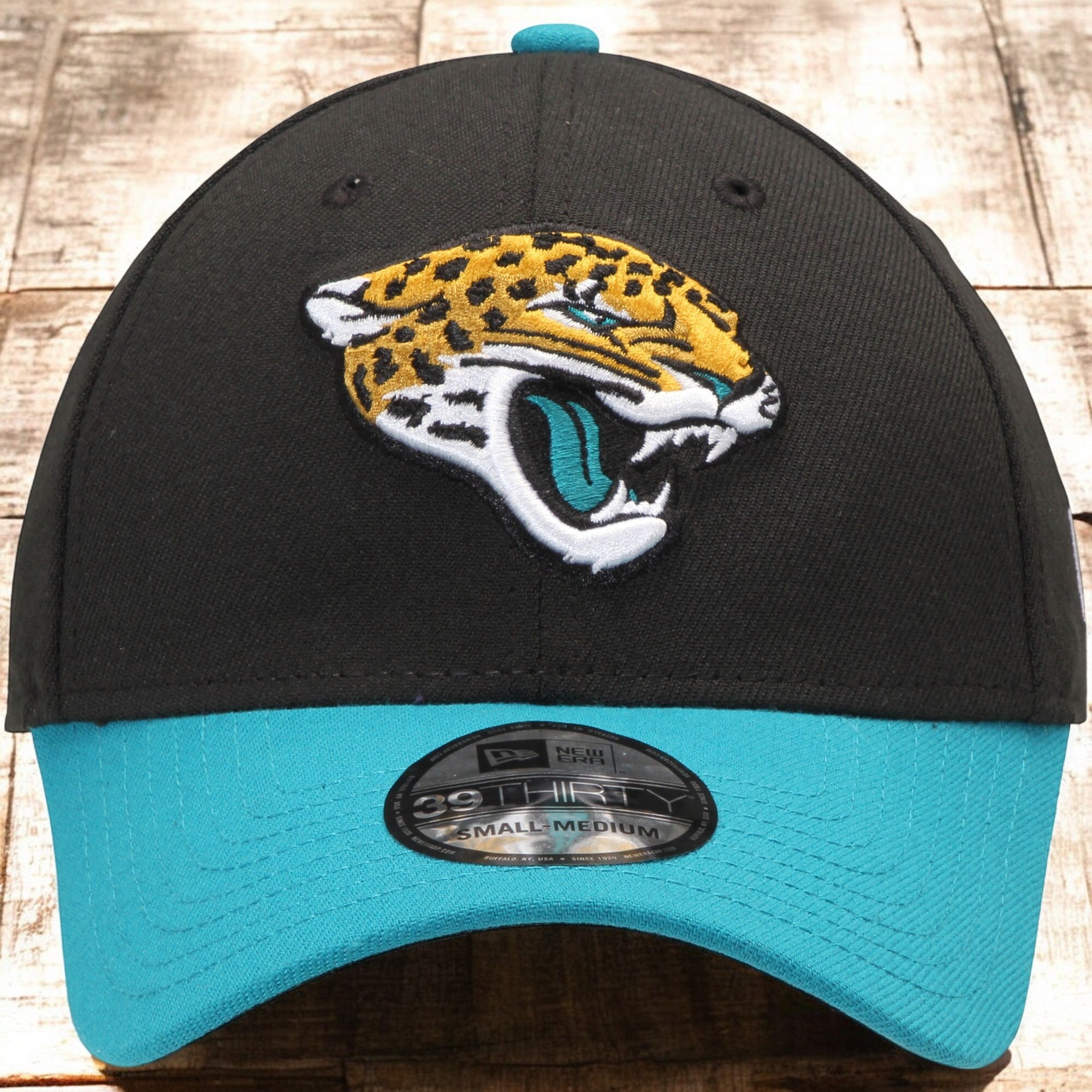 [11858439] Mens New Era NFL JACKSONVILLE JAGUARS 3930 STRETCH FIT - BLACK/TEAL