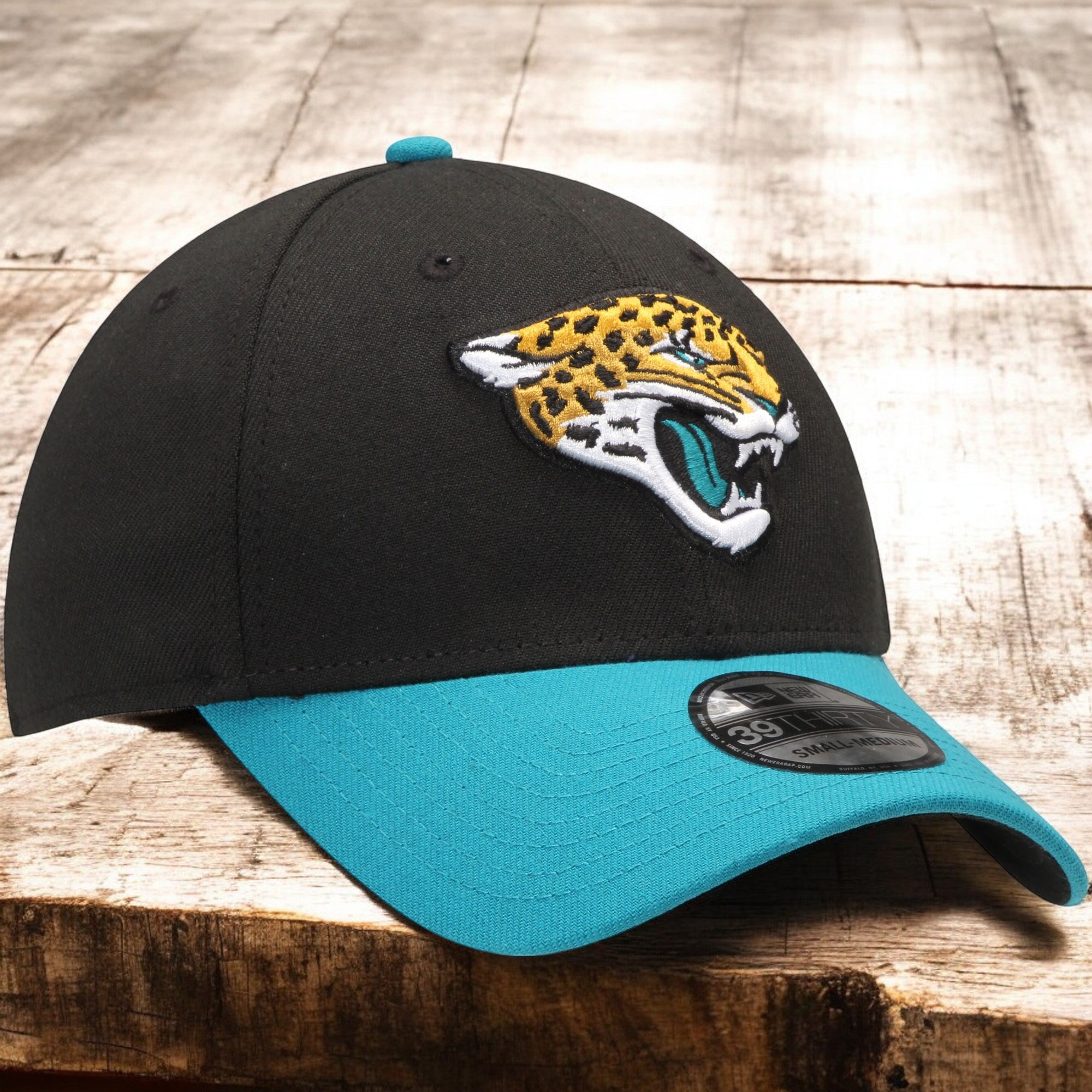 [11858439] Mens New Era NFL JACKSONVILLE JAGUARS 3930 STRETCH FIT - BLACK/TEAL
