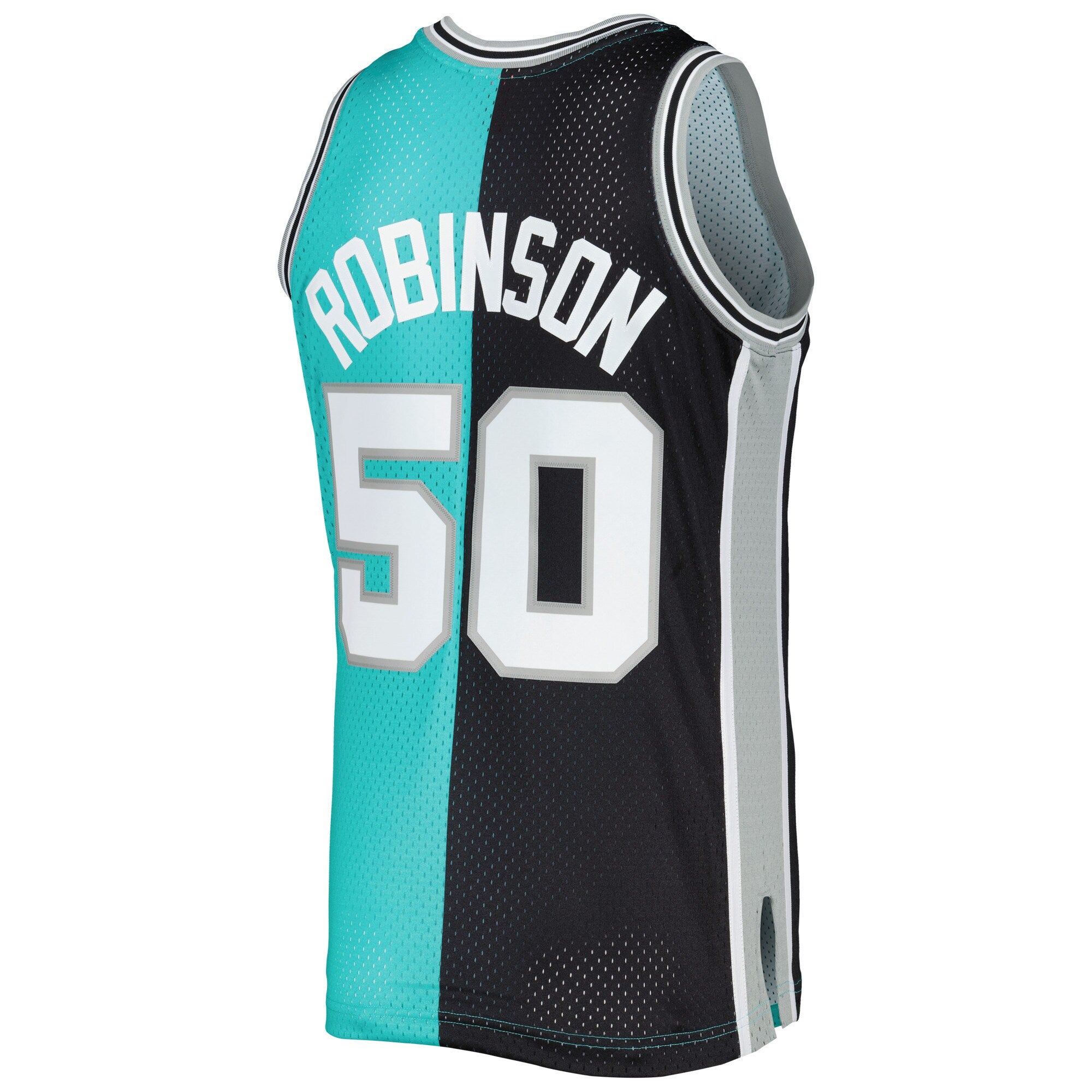 MITCHELL & NESS NBA SPLIT SWINGMAN JERSEY SAN ANTONIO SPURS 1998 DAVID ROBINSON